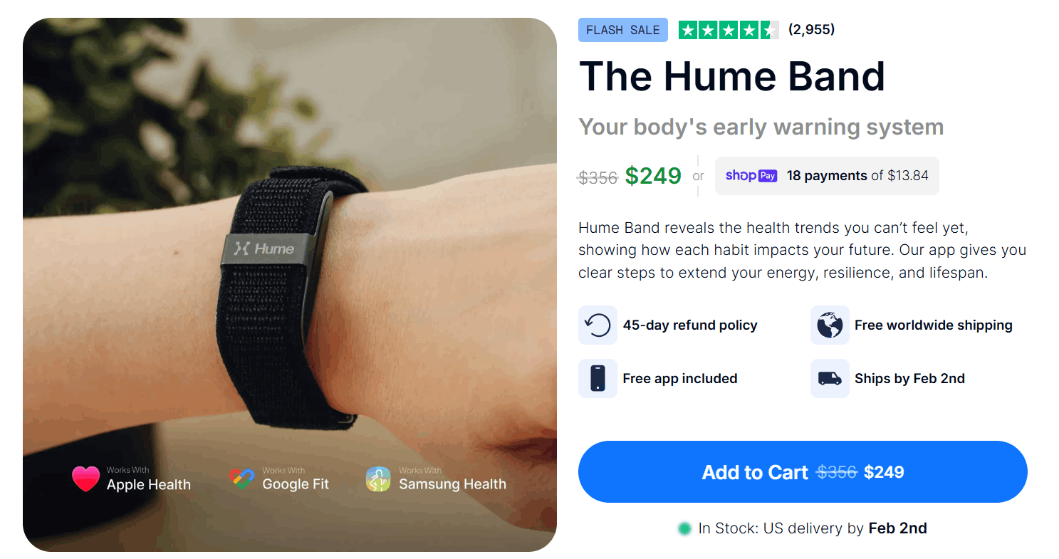 Hume band price